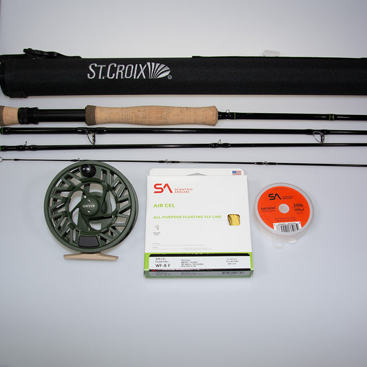 St Croix Connect 9ft 8weight fly rod and reel outfit with Orvis Clearwater reel