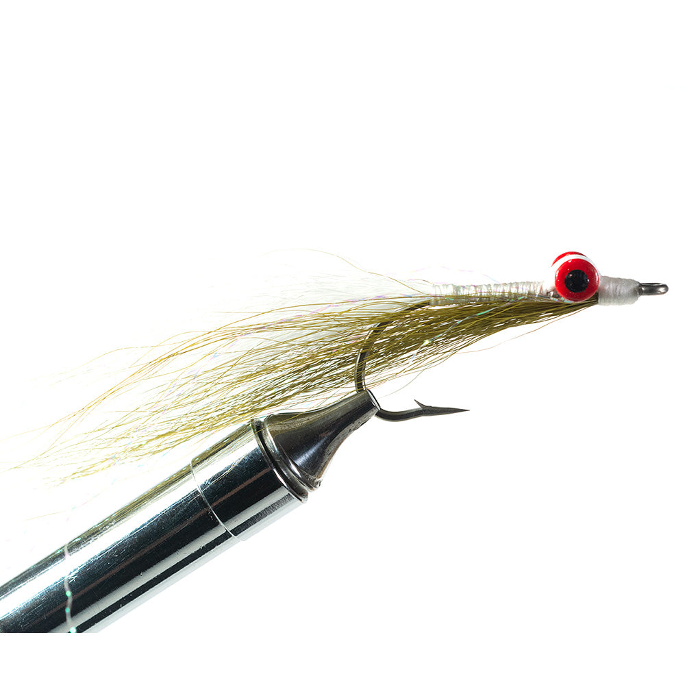 Clouser Minnow, Olive/White