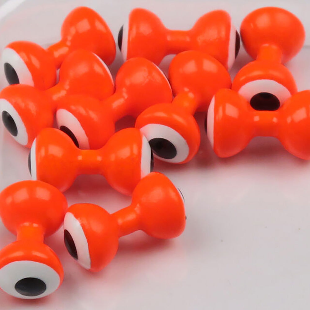 Double Pupil Lead Eyes in Fluorescent Orange