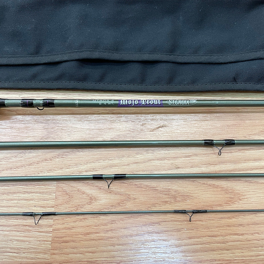 USED St. Croix Mojo Trout 8ft 4wt fly rod -273