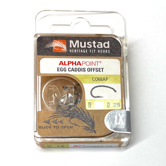 Mustad Heritage CO 68 Egg Caddis Hook Offset