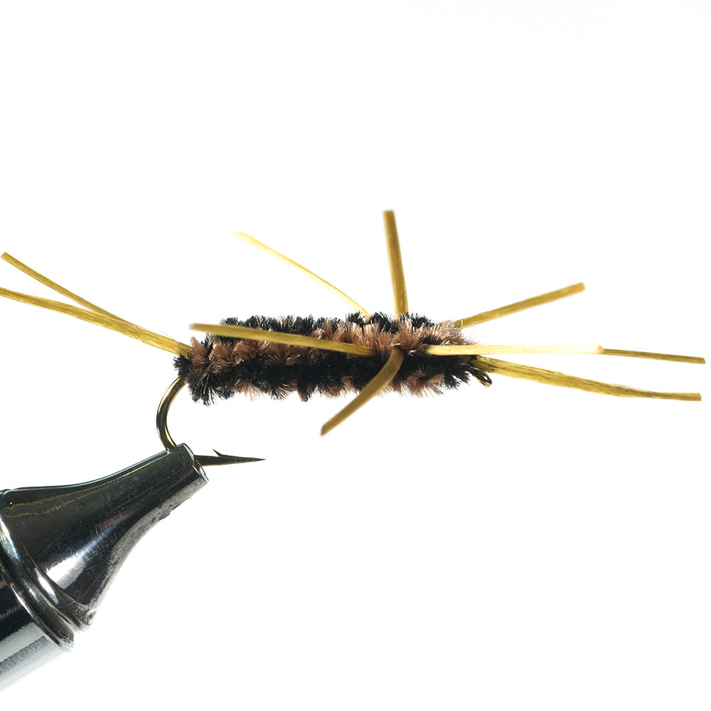 Rubber Leg Nymph, Black Tan