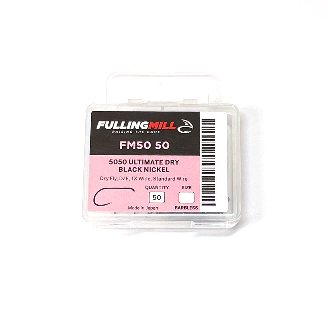 FM5050 Fulling Mill Ultimate Dry Black Nickel Barbless Fly Hook