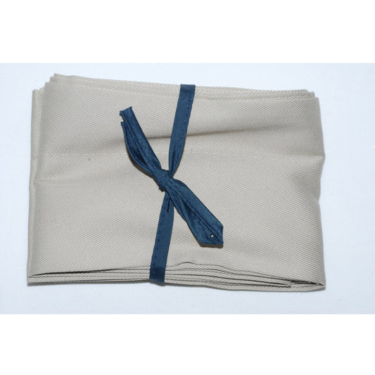 Khaki colored Cloth Fly Rod sack shown folded up on a white background